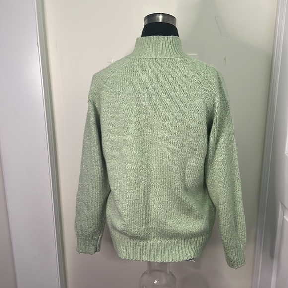 Karen Scott Chic Cable Knit Sage Green Sweater Size Small - Picture 5 of 16